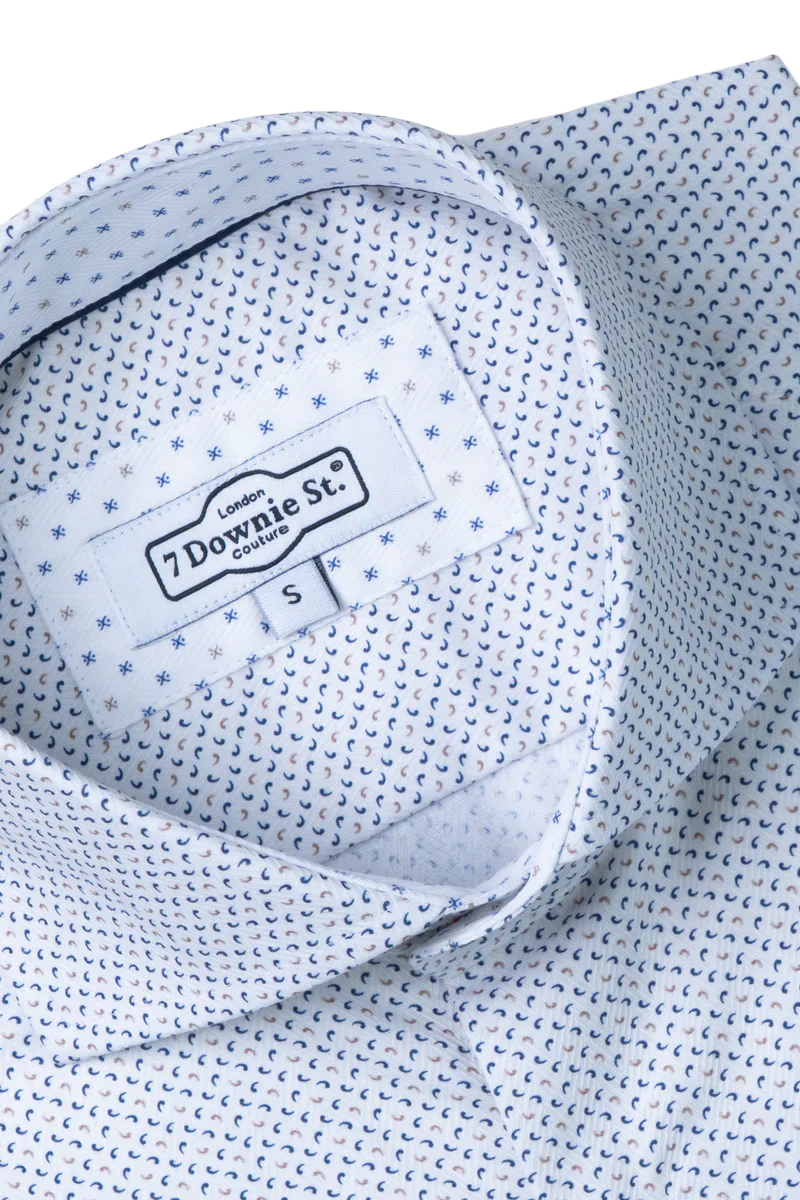7 Downie St. 9092 white long sleeve sport shirt with breathable fabric and tailored fit