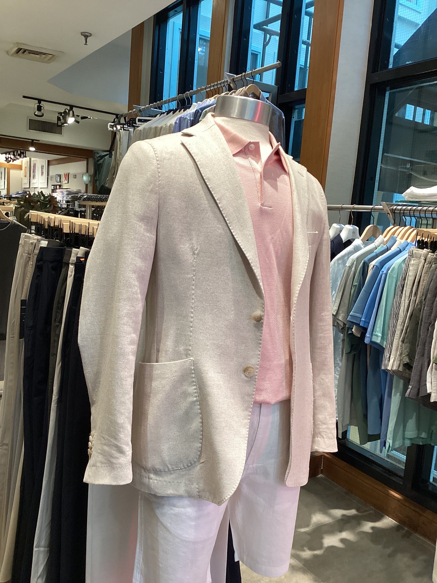 Jerry Key Natural Cotton-Linen Jacket