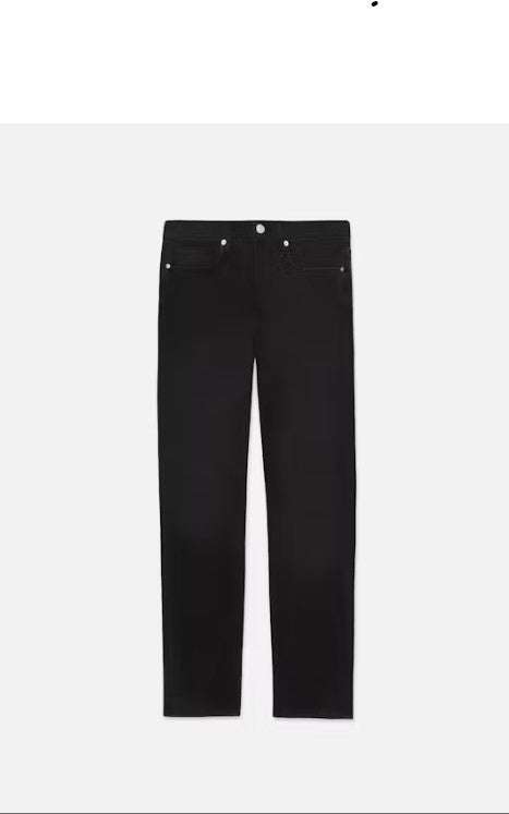 Frame L'Homme Slim Jean in dark grey wash with slim straight leg and tonal stitching