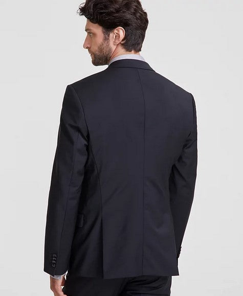 Hugo Henry Getlin Suit black slim fit two-piece menswear with notched lapels and flap pockets