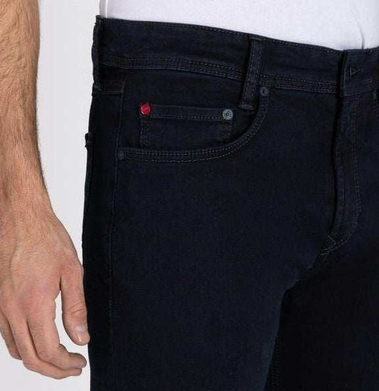 MAC Jeans Macflexx slim fit driver pants with elastic waistband and 5-pocket design