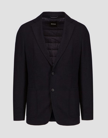 Hugo Boss P Hanry slim fit hybrid blazer jacket with detachable bib panel and water-repellent fabric