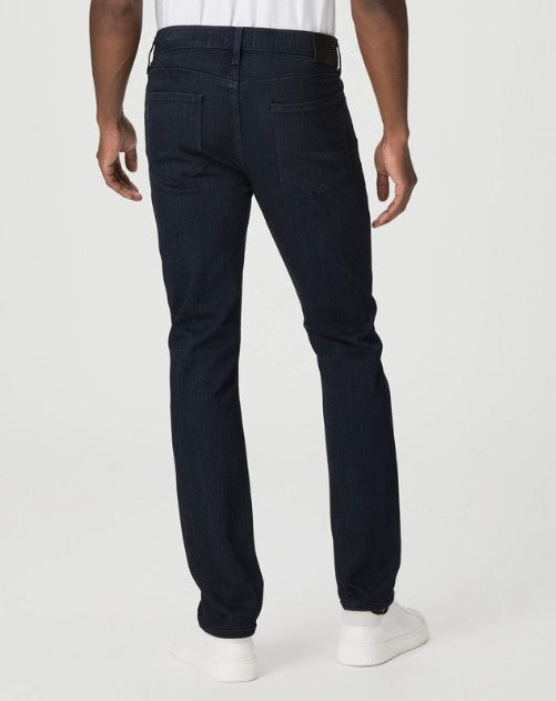 Men's Paige Transcend Lennox Slim Jean in dark wash with slim fit and tapered leg