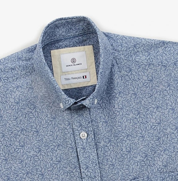 Serge Blanco S/S Storm Flower Printed Shirt Serge Blanco