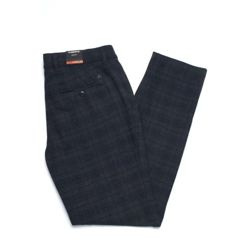 Alberto Lou Flannel Plaid Pants - Charcoal & Navy
