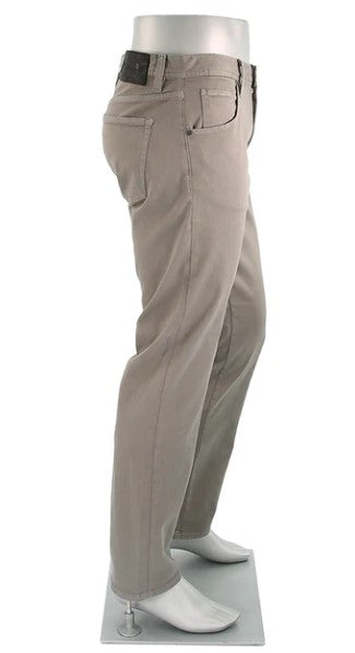 Alberto Pipe Stretch Colored Denim - Pewter