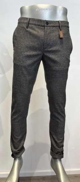 Alberto Rob Wool Blend Stripe Chino
