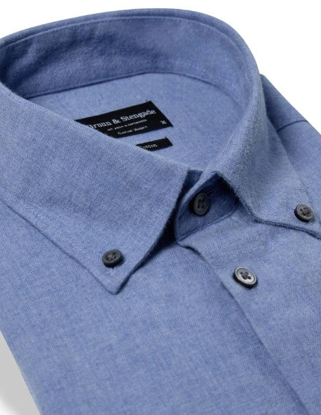 Bruun & Stengade BS Faruk Casual Modern Fit Shirt - Light Blue