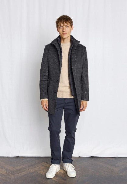 BS Ontario Slim Fit Coat - Dark Grey