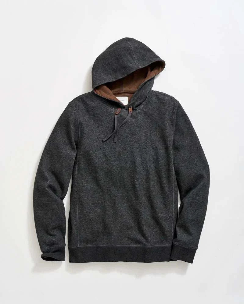 Billy Reid rib hoodie pullover men's premium ribbed knit sweatshirt