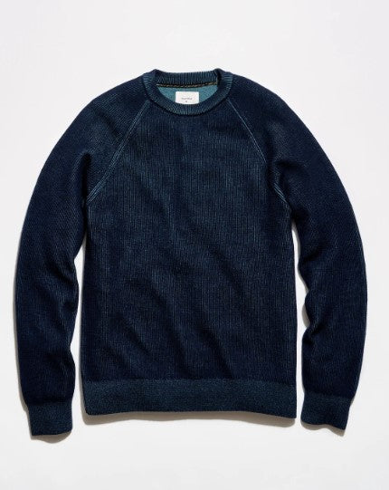 Billy Reid Bishop Rib Crew - Carbon Blue