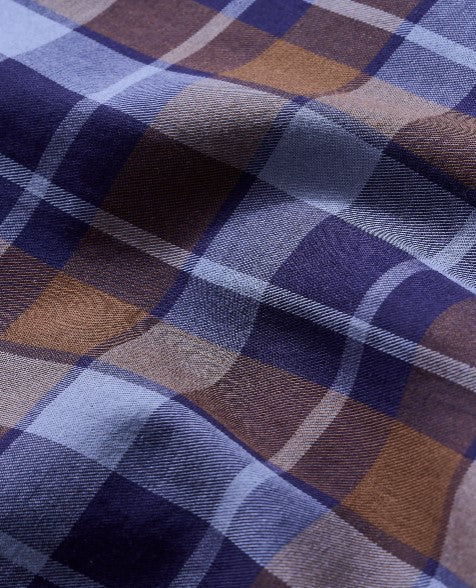 Billy Reid Hutcheson Shirt in Carbon Blue Plaid