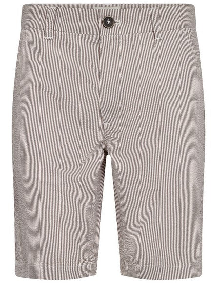 Bruun & Stengade BS Elio Regular Fit Shorts - Brown/White