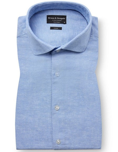 Bruune & Stengade BS Tahaka Casual Modern Fit Shirt - Light Blue