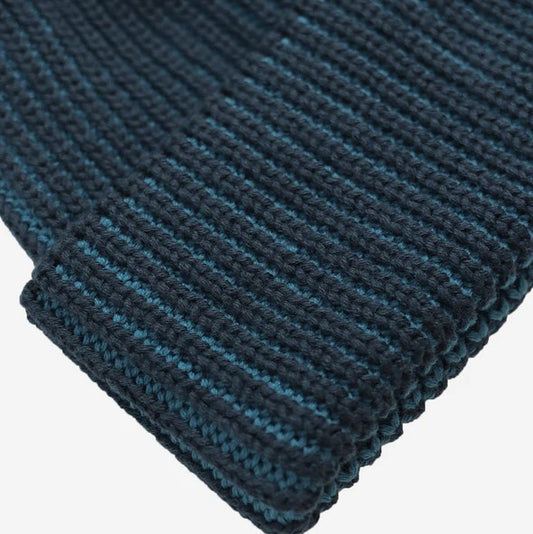 Far Afield Ribbed Knit Beanie - Navy/Blue
