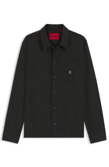 Hugo Boss Oversize-fit shirt with stacked-logo badge