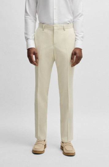 Hugo Boss Patterned Wool Blend Formal Trouser