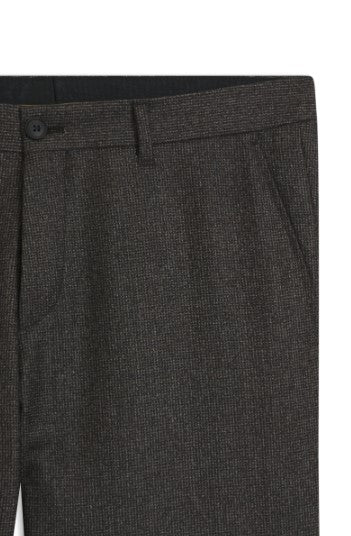 Hugo Boss Micro-Patterned Slim-Fit Trouser - Dark Brown
