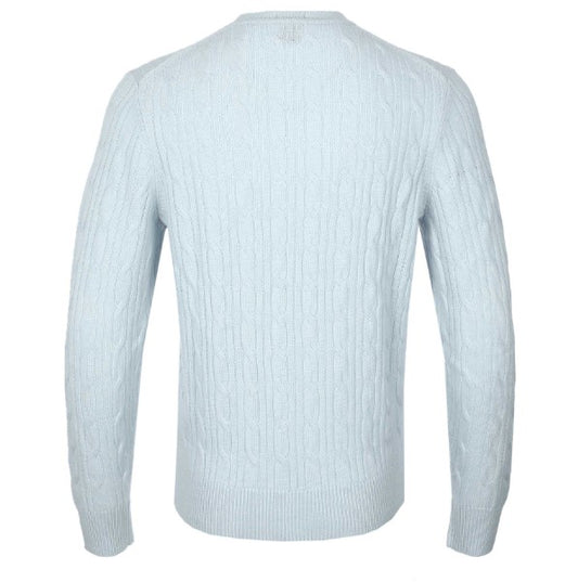 Hugo Boss Hetico Cable-knit sweater in wool and cashmere - Blue