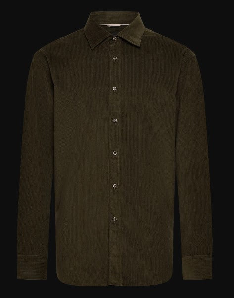 hugo boss dress shirt Hugo Boss C-Kent Corduroy Shirt - Open Green – Raggs