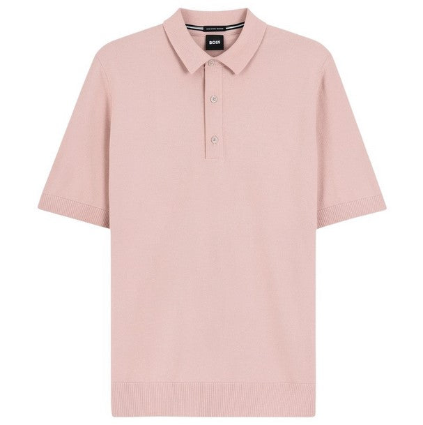 Hugo Boss Nolano Knit polo in virgin wool - Pink
