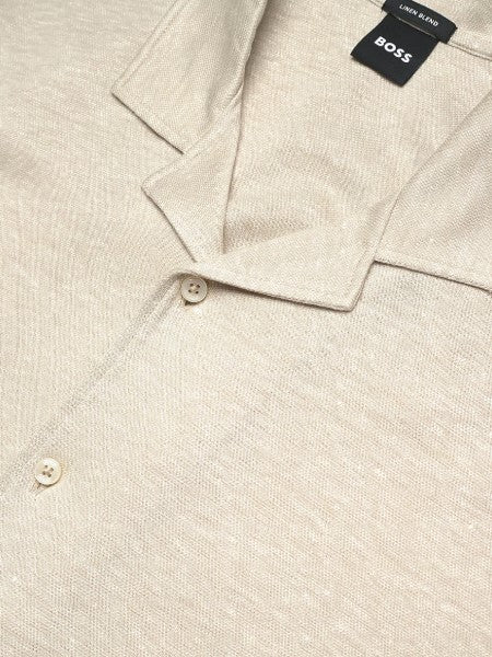 Hugo Boss Powell Linen Blend Shirt - Beige