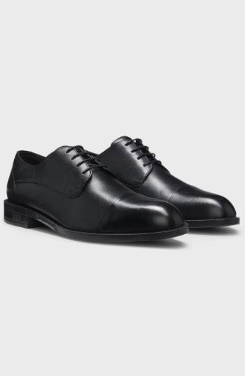 Hugo Boss Leather Cap Toe Derby Shoe - Black – Raggs