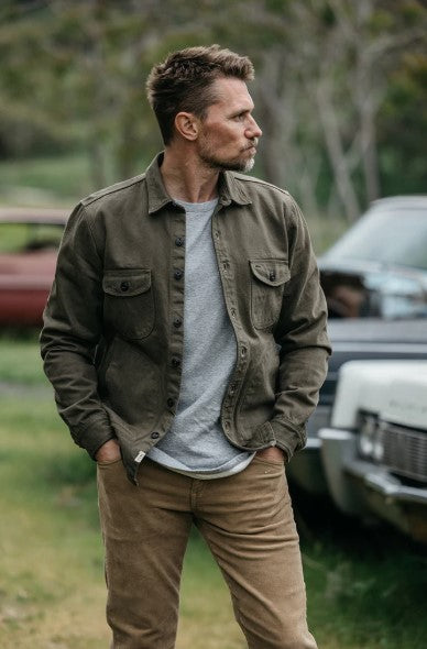 Hiroshi Kato The Anvil Natural Slub - Military Green 14oz Selvedge