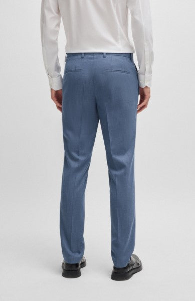 Hugo Slim-fit trousers in mouliné performance-stretch cloth