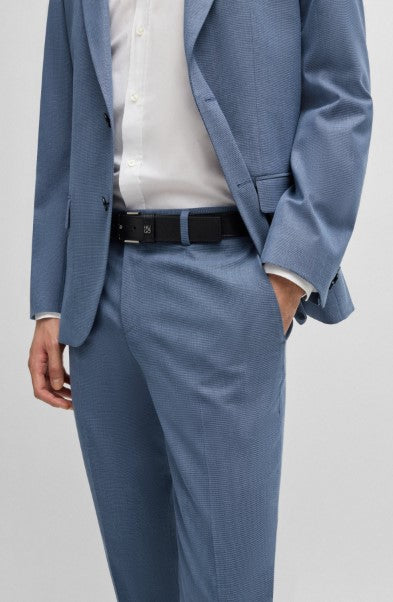 Hugo Slim-fit jacket in mouliné performance-stretch cloth