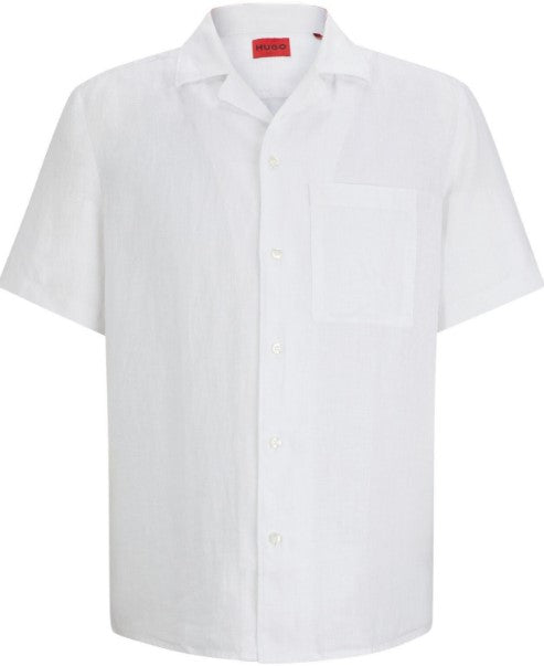 Hugo Ellino Linen Shirt - White