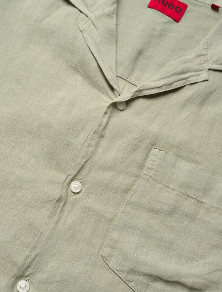 Hugo Exolino Linen Shirt - Green
