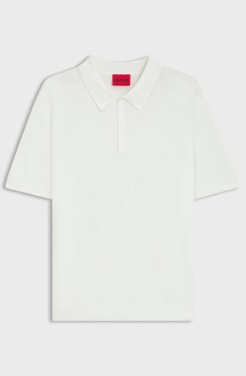 Hugo San Peter Knitted Polo - White