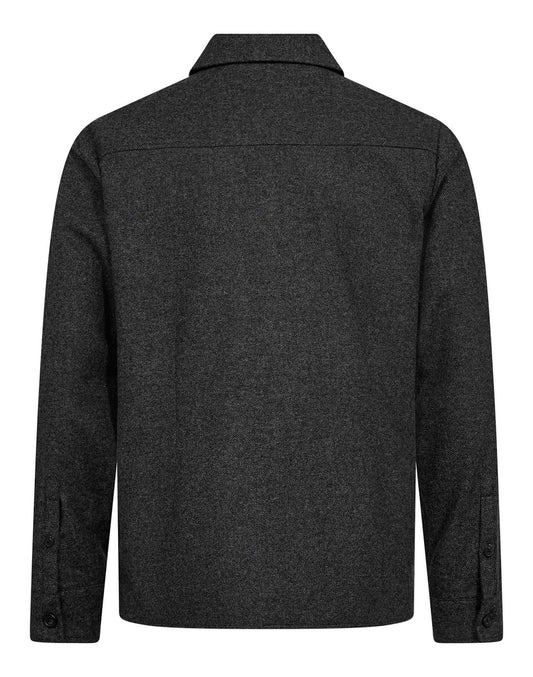 Bruun & Stengade BS Willem Herringbone Overshirt - Grey