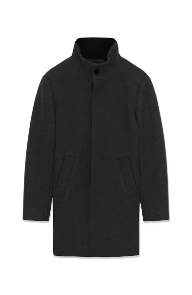 Matinque Harvey Wool Coat - Medium Grey Mélange