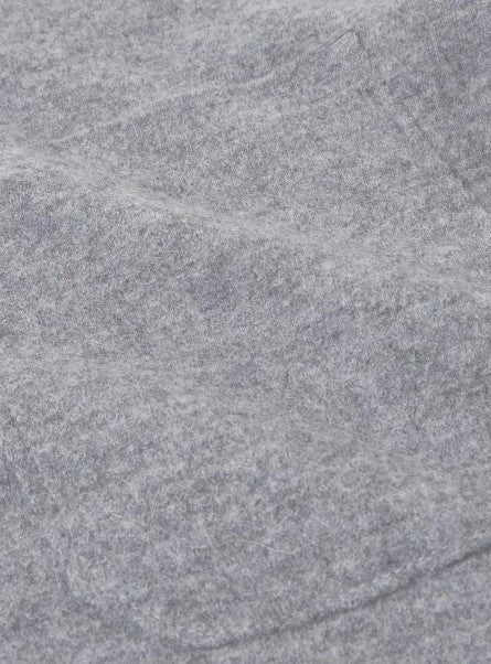 NN07 Jonas Boiled Merino Wool overshirt - Dark Grey Melange