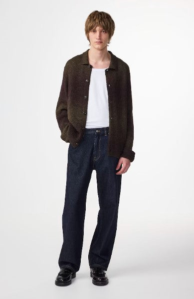 NN07 Thor Gradient Cardigan in Dark Army