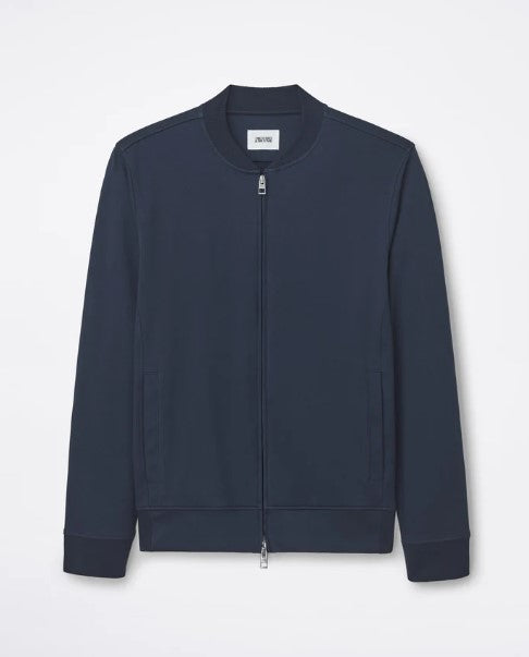 Orchard & Broome Mosco Stretch Interlock Bomber in Black