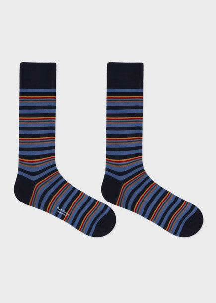 Paul Smith 'Artist Stripe' Socks - Navy