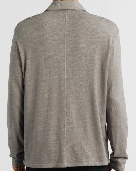 Rag & Bone L/S Washed Flame Rugby Polo