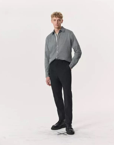 Rag & Bone Tomlin Cotton Shirt in Pearl Grey