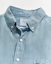 BIlly Reid L/S Linen Tuscumbia Shirt in Denim Blue