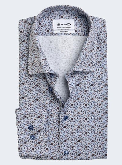 Sand Copenhagen Cotton flannel printed Regular Shirt