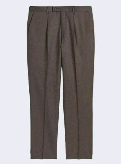 Sand Copenhagen Flannel With Stretch Trousers - Dark Brown