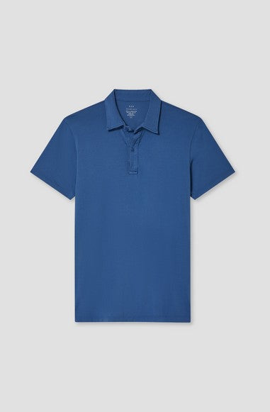 Save Khaki United short sleeve Supima cotton polo in lake color, soft and breathable fit
