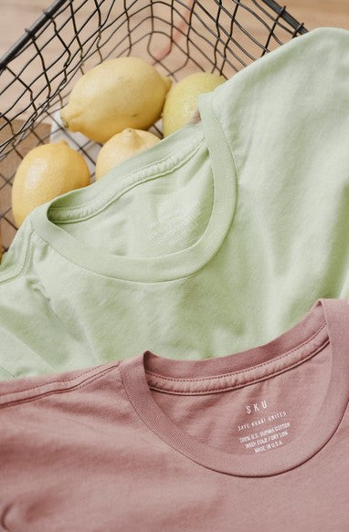 Save Khaki United Men's Short Sleeve Supima Crew Tee - Rose