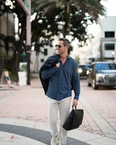 Stone Rose ORIGIN Long Sleeve Shirt - Navy