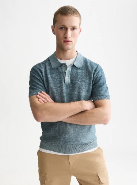 Scotch & Soda Structured Regular-Fit Polo - Adriatic Blue