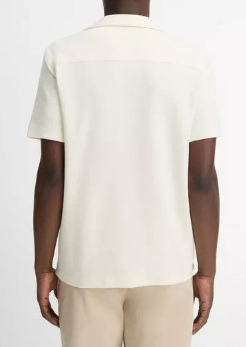 Vince Cotton Bouclé Cabana Shirt - Bone
