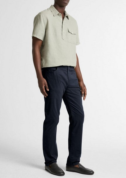 Vince Dylan Slim 5-Pocket Cotton Sateen Pant - Coastal Blue